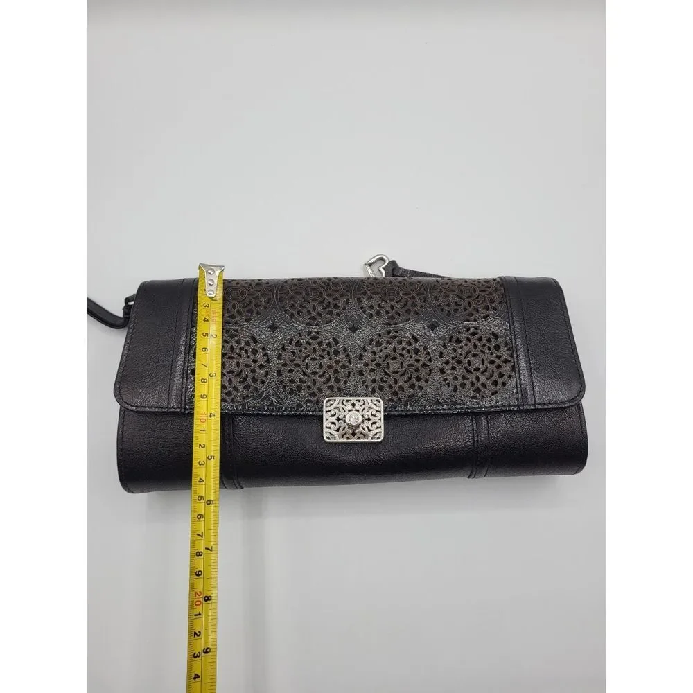 Brighton Black Clutch Shoulder‎ Bag Purse Clutch 851511 Heart Diamond